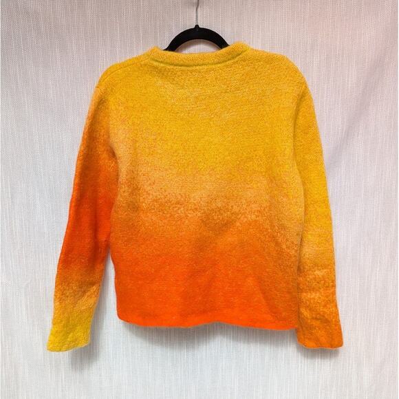 ERL Orange Gradient Mohair-blend Crewneck Unisex Sweater, size S - Picture 2 of 7